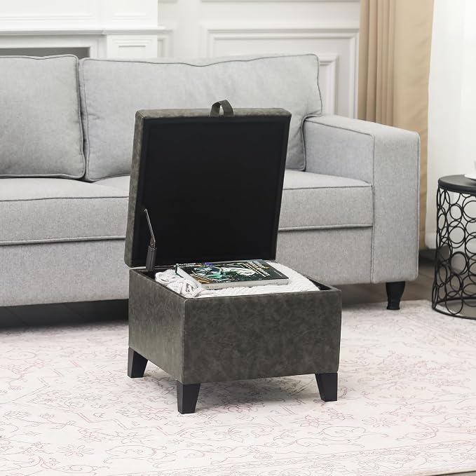 Leather Mixed Grey With Wood Legs