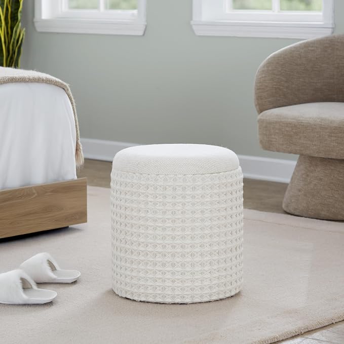 Ivory 3d Woven Wool