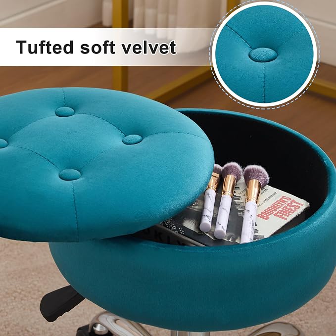 Teal With Storage and Wheels