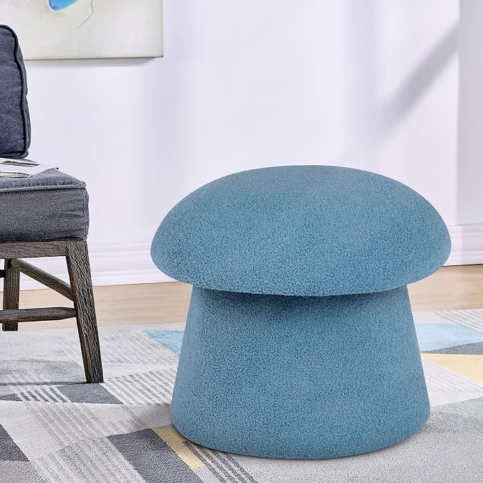 Boucle Mushroom-indigo Blue