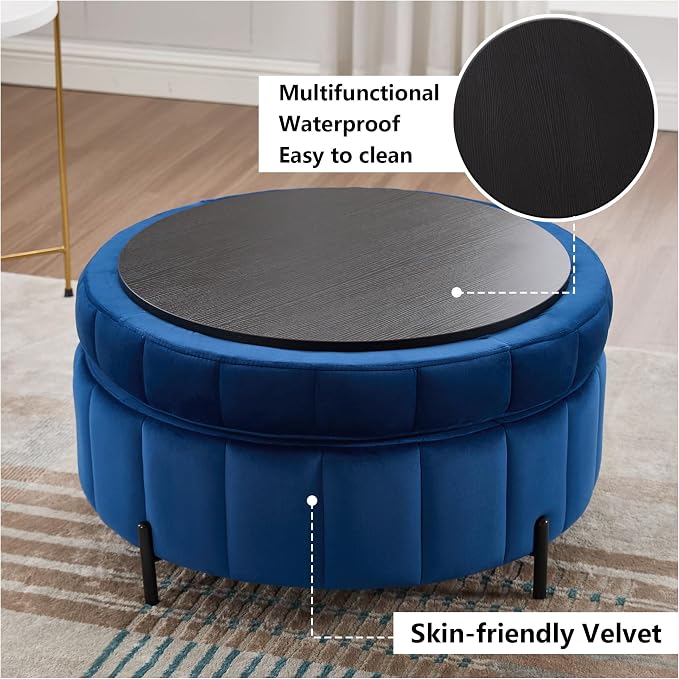 Navy-footstool