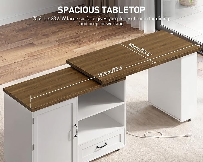 White + Walnut