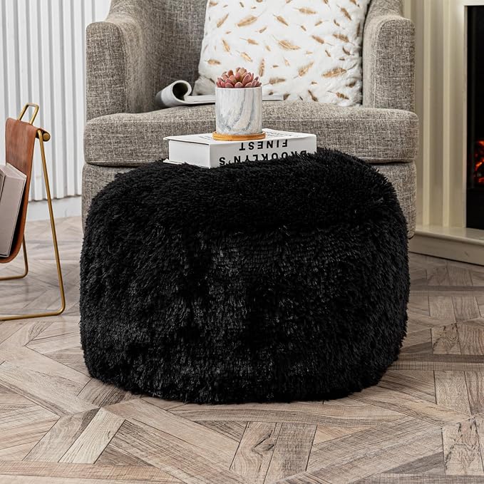 Black Pouf No Filler