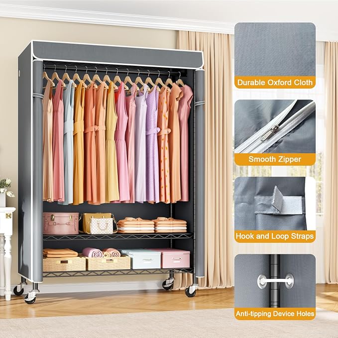 Black Rack with Gray Cover