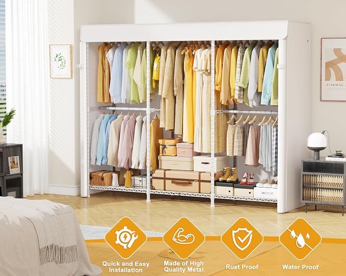 White Rack With White Cover