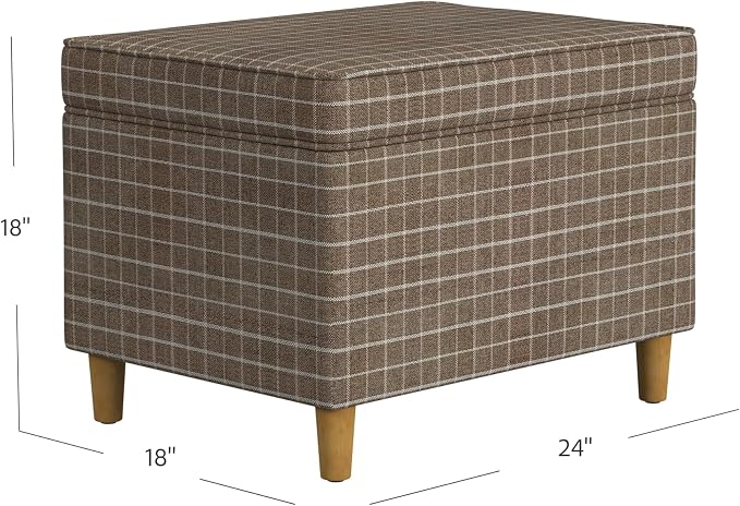 Brown Windowpane Fabric