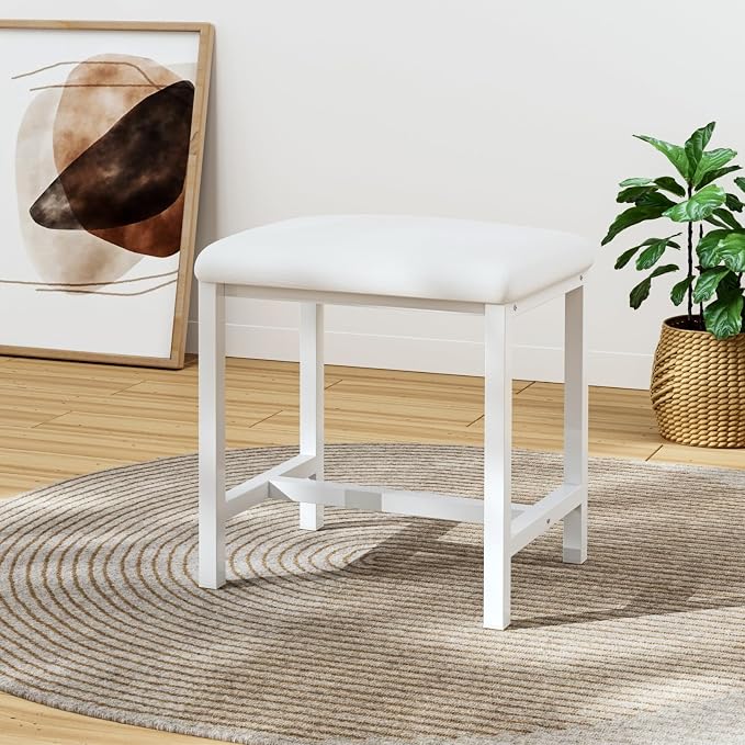 White & Faux Leather