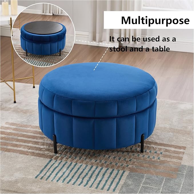 Navy-footstool