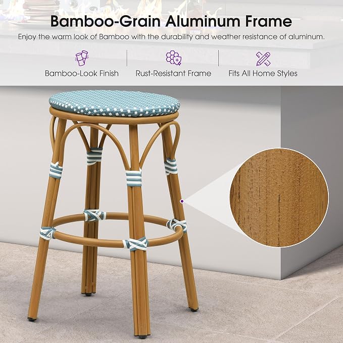 Soft Blue (Bamboo Finish)