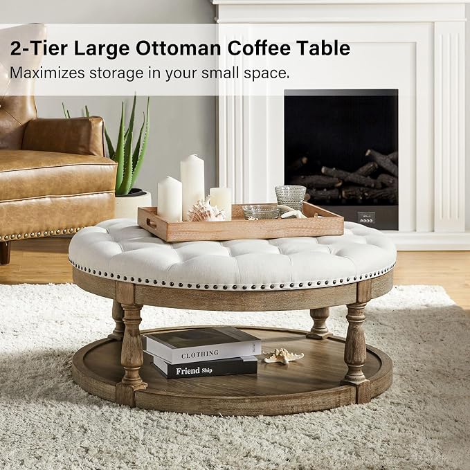 Round Fabric Ivory
