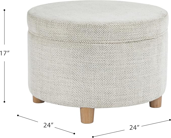 Cream Chevron Woven