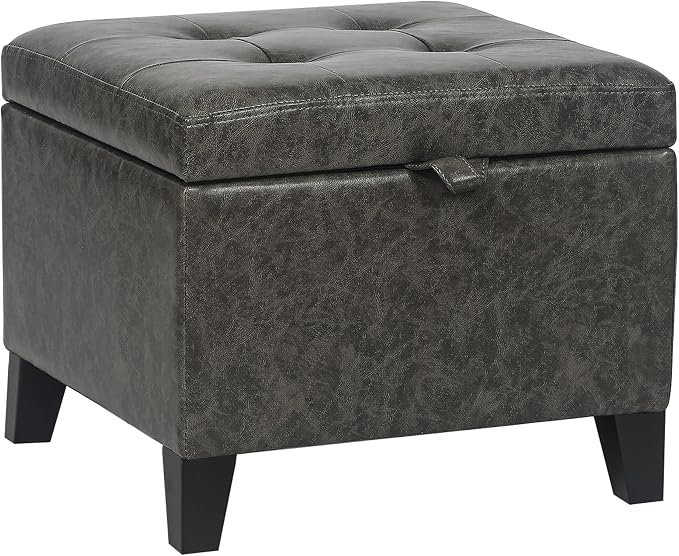 Leather Mixed Grey With Wood Legs