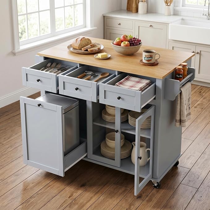 Blue Gray+walnut