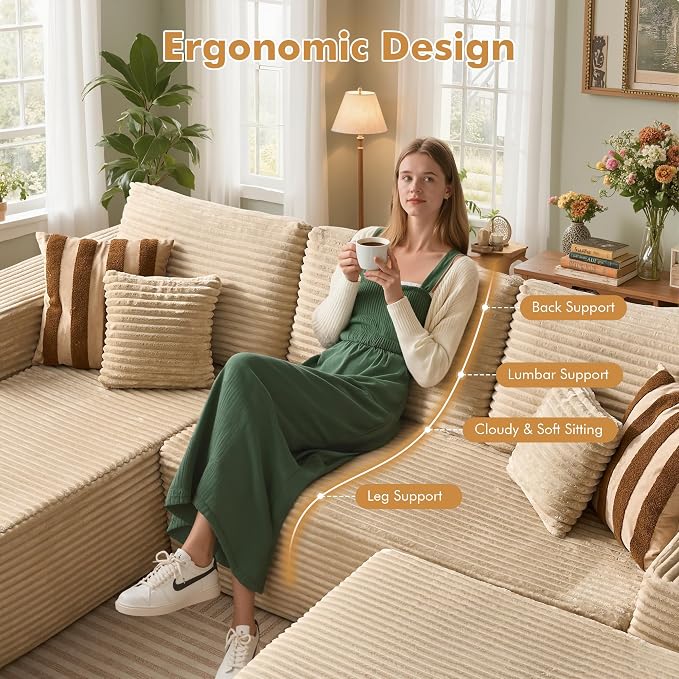 Beige,plush Corduroy