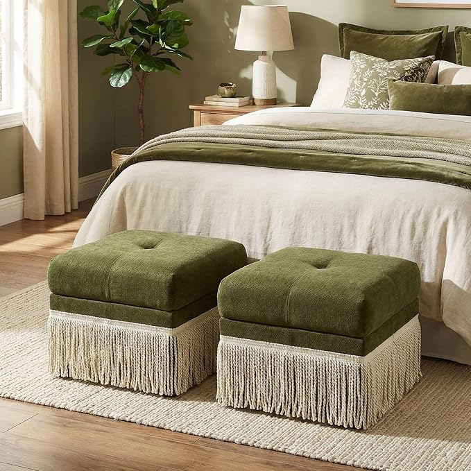 Green Ottoman-no Storage