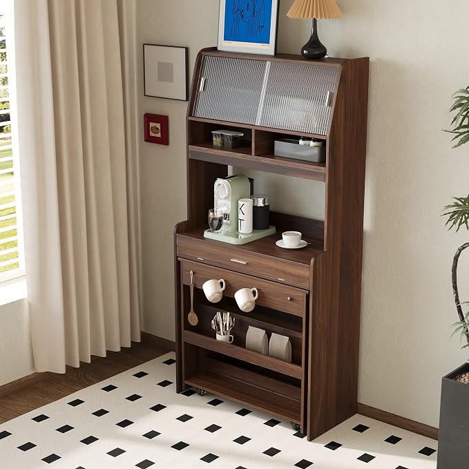 Walnut Wood+mdf + Farmhouse