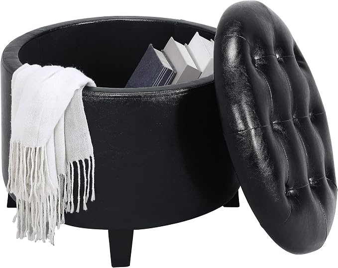 Black Faux Leather