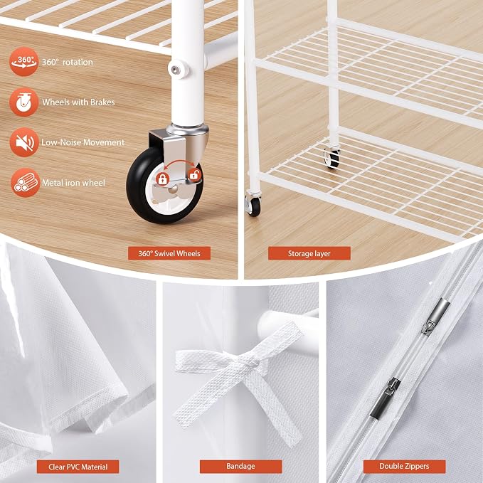 White Rack with White Cover