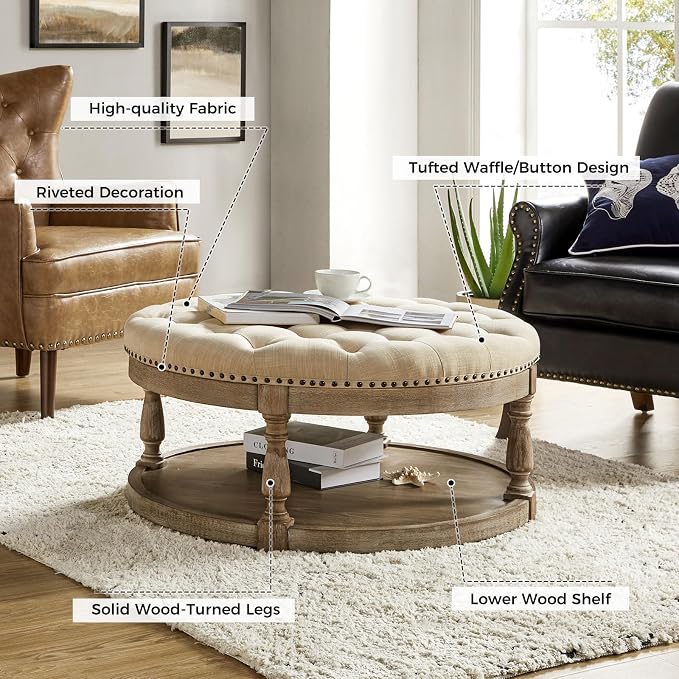 Round Fabric Linen