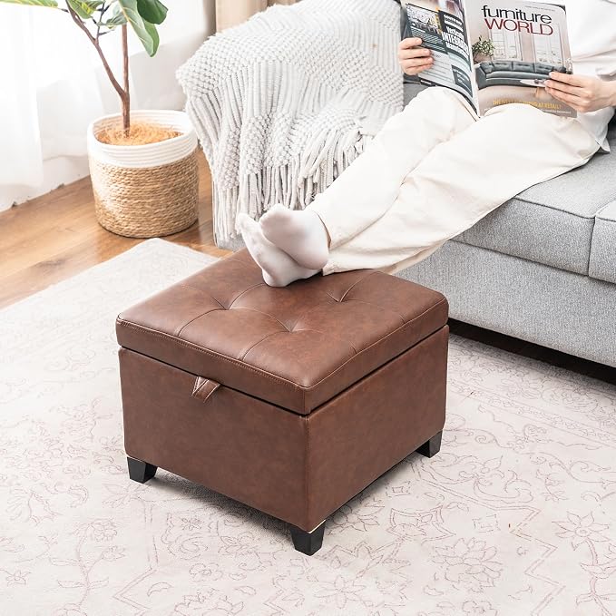 Style3 Rust Brown Faux Leather