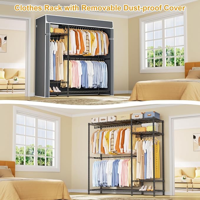 Black Rack With Gray Cover