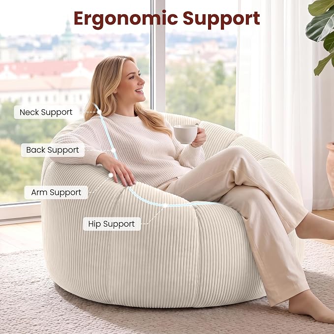 Beige-no Ottoman