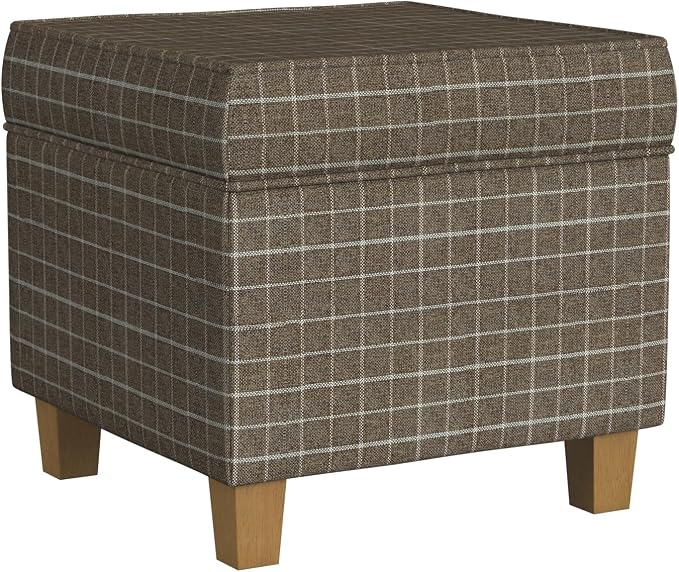 Brown Window Pane Fabric