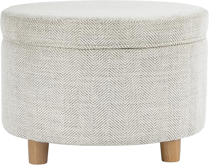 Cream Chevron Woven