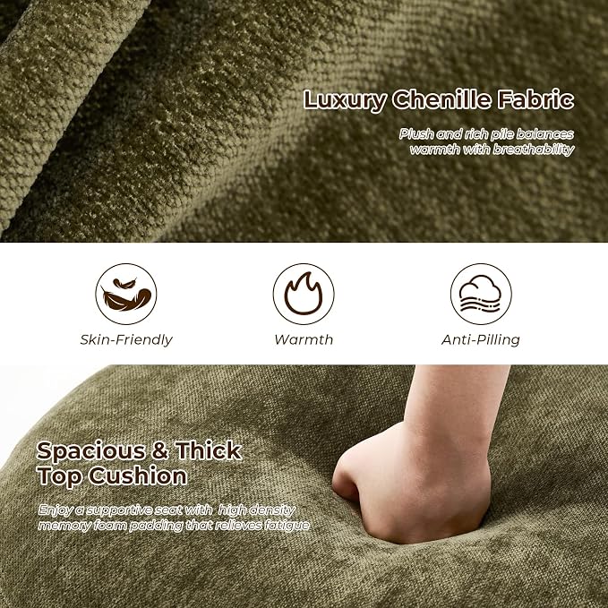 Olive Green Chenille
