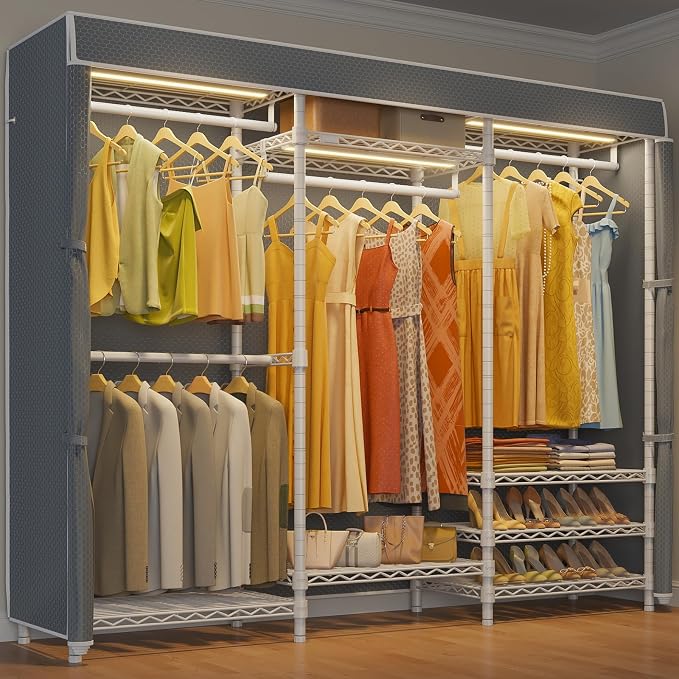 White Rack With Grey Cover