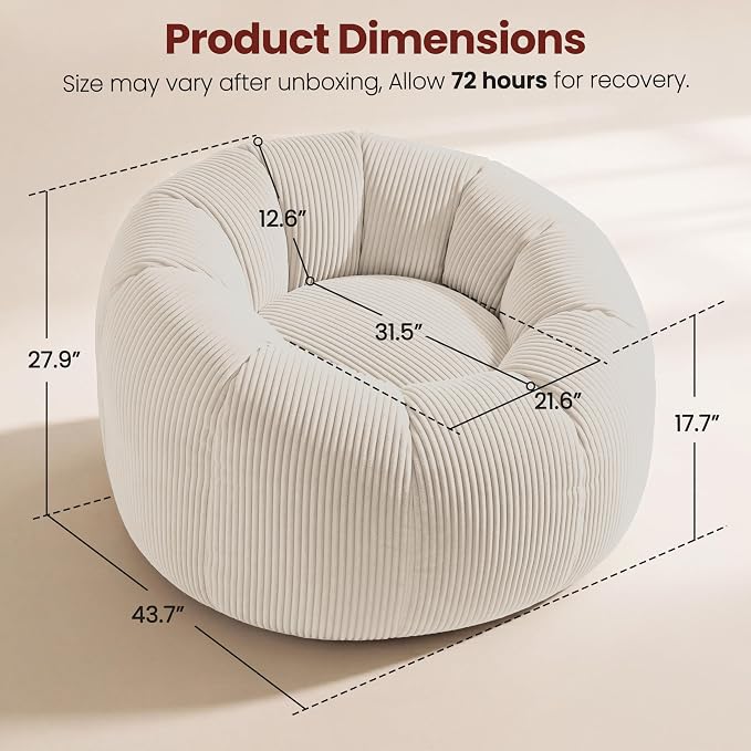 Beige-no Ottoman