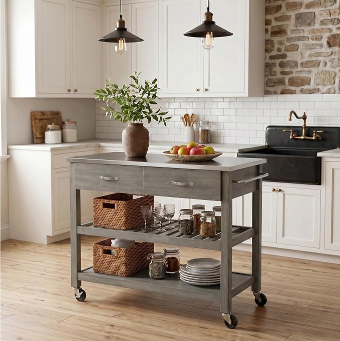 Grey-stainless Steel Top