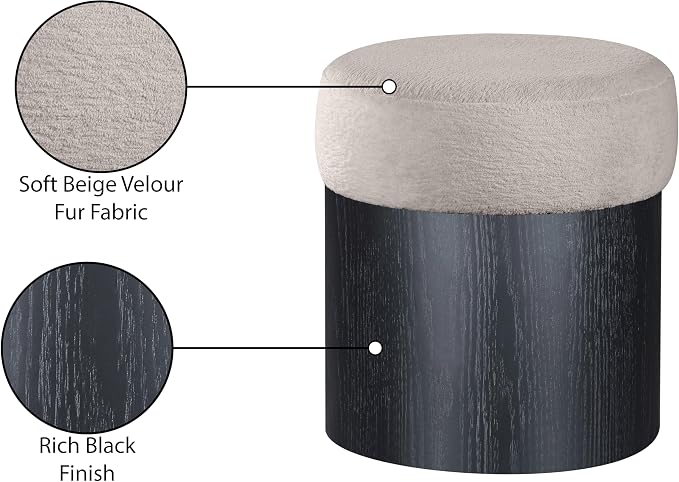 Beige / Black Finish