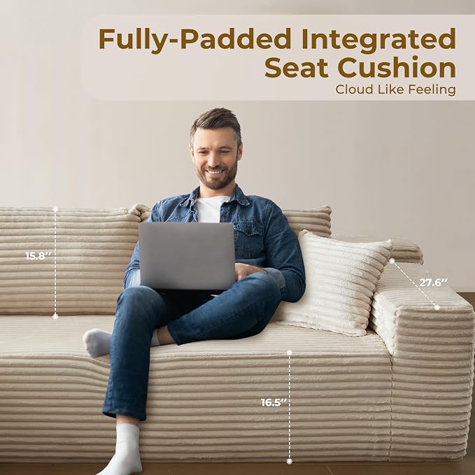 Beige,plush Corduroy