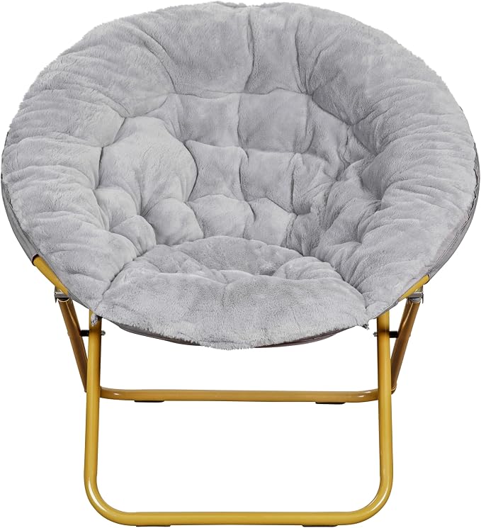 Gray Fabric/Soft Gold Frame
