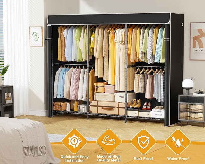 Black Rack With Black Cover