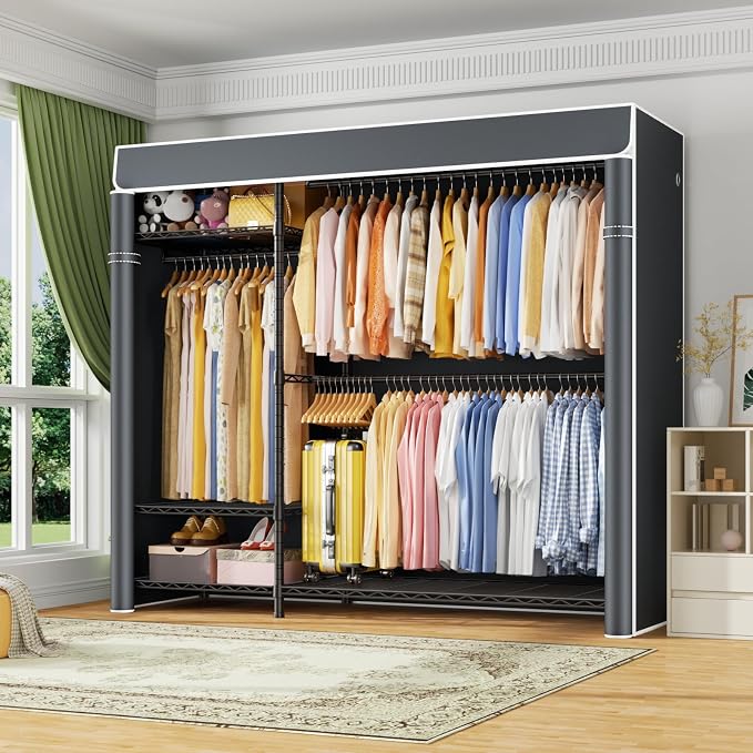 Black Rack With Gray Cover