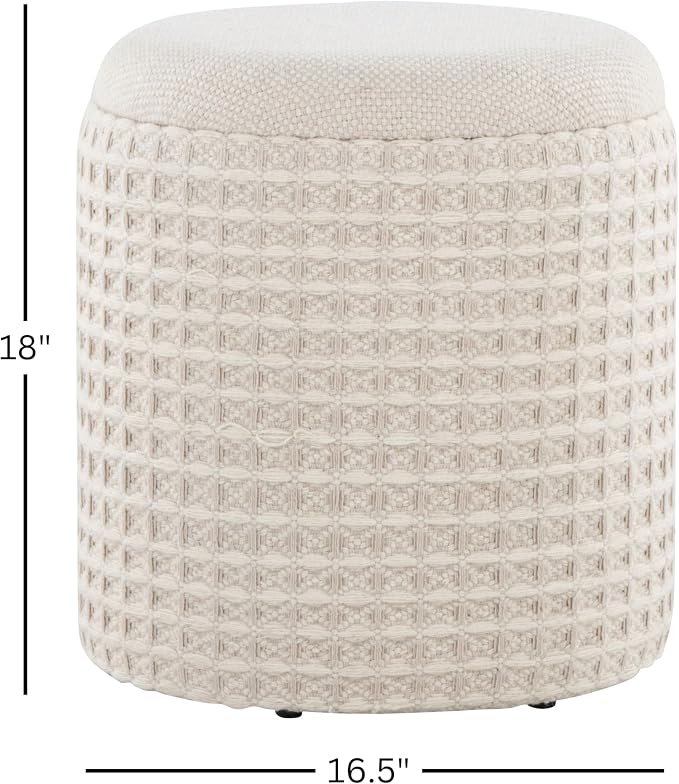 Ivory 3d Woven Wool
