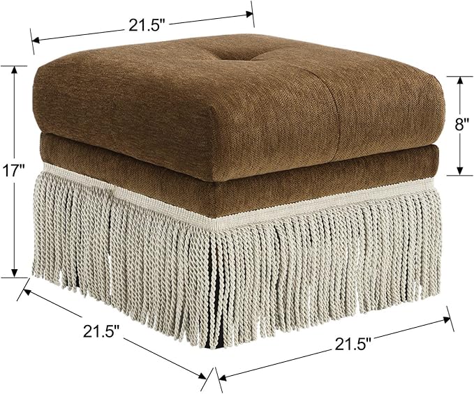 Brown Ottoman-no Storage