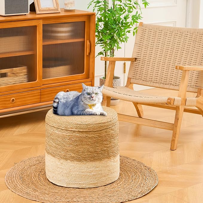 Storage - 18inch Natural Cattail & White Corn Shell