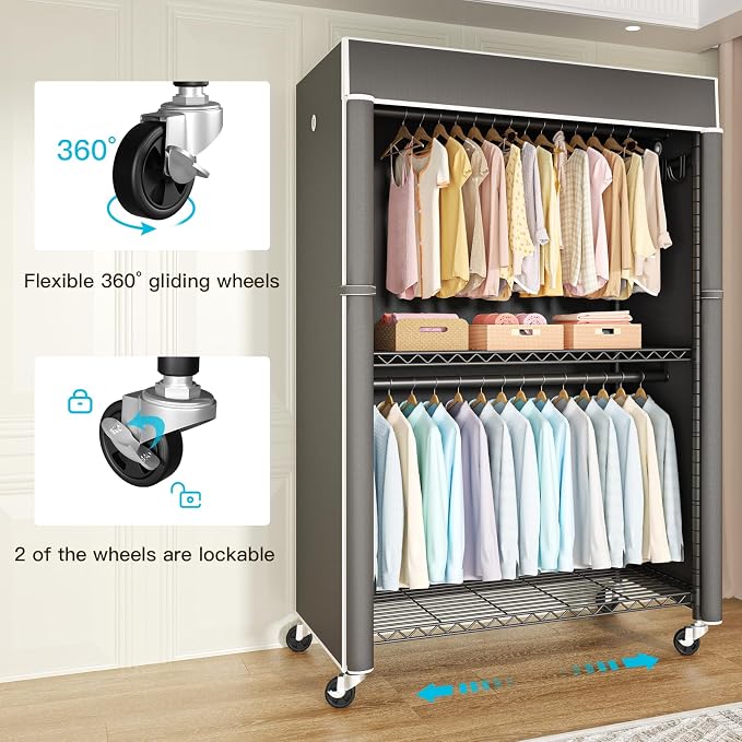Black Rack with Dark Gray Cover