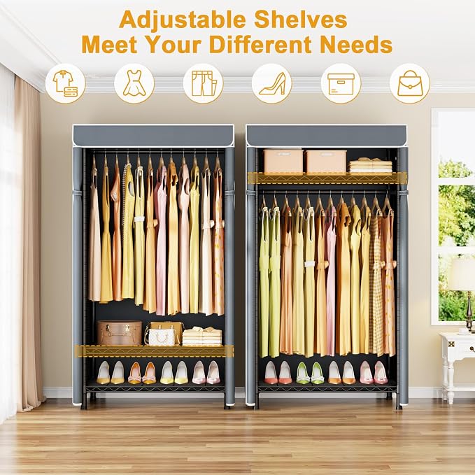 Black Rack with Gray Cover