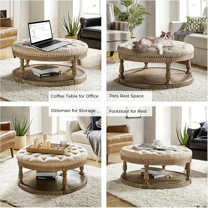 Round Fabric Linen