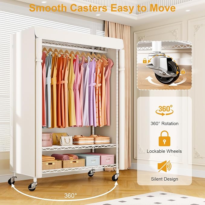White Rack with White Cover