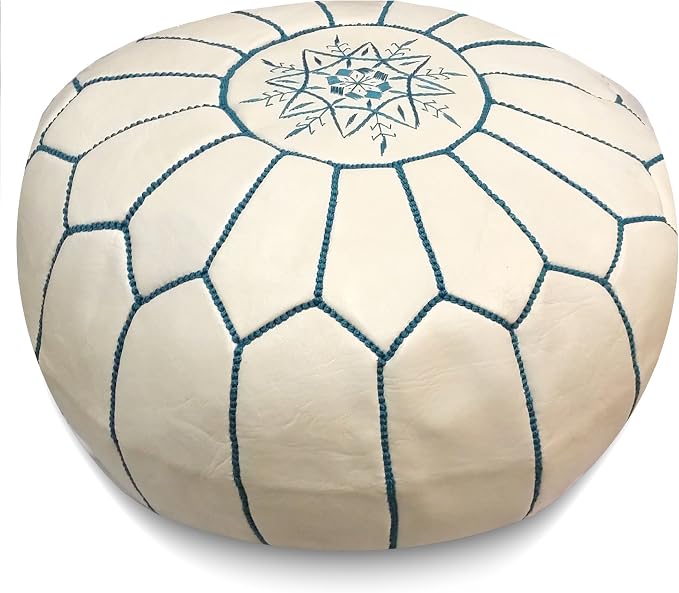 White With Blue Stitches