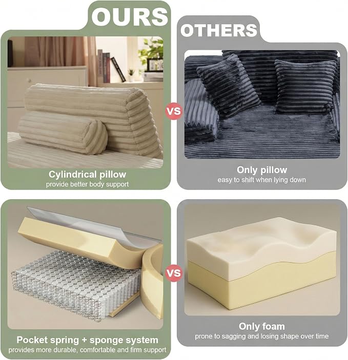 Beige Plush Corduroy