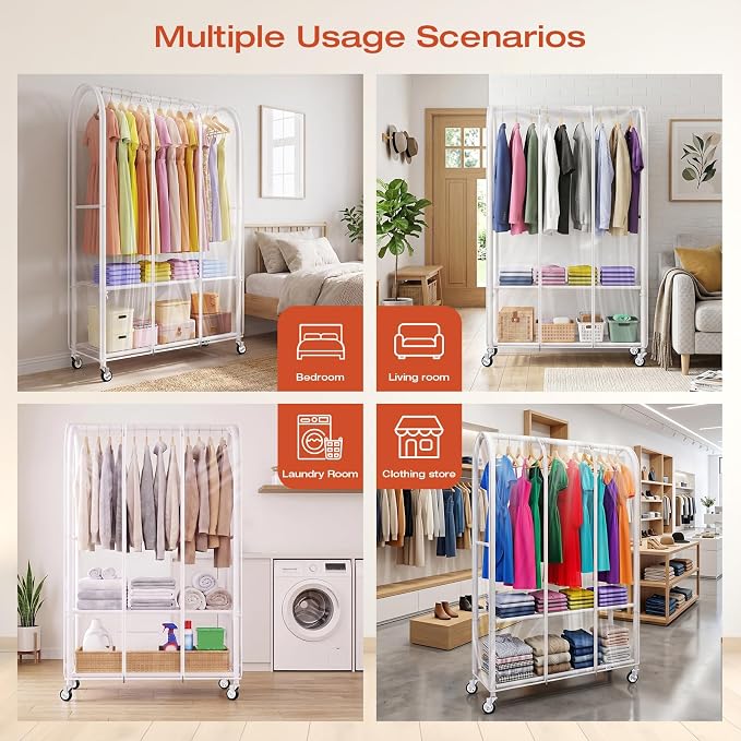 White Rack with Clear Cover