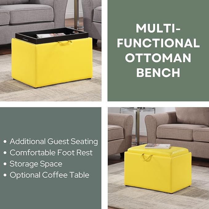 Yellow Faux Leather