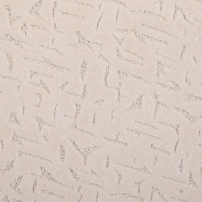 Beige Wool Blend Fabric