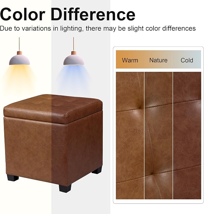 Faux Leather -Taupe Brown With Tray